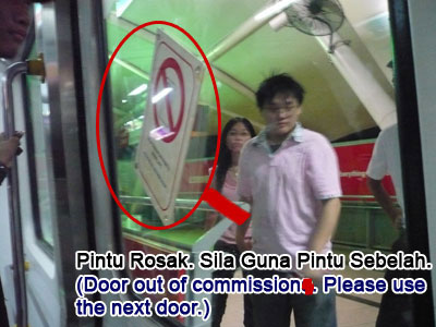 The Spoiled Door in the KL Monorail